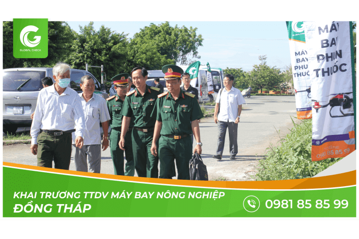Khai trương trung tâm dịch vụ Đồng Tháp | Máy bay nông nghiệp Globalcheck