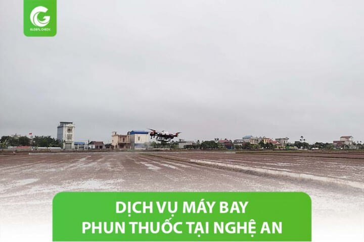 Dịch vụ máy bay phun thuốc tại Nghệ An cho lúa, chè, cam