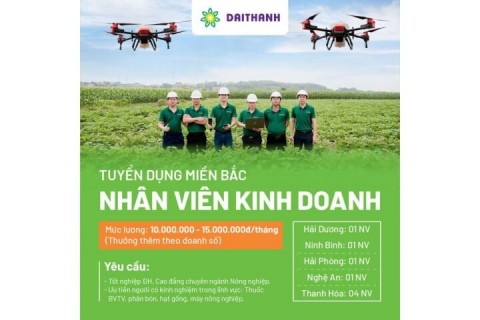 [Thông báo] Tuyển nhân viên kinh doanh vùng khu vực miền Bắc