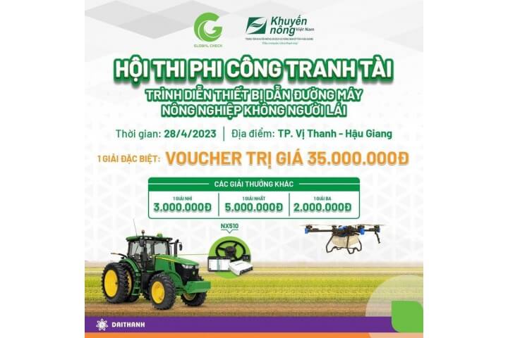 Hội thi phi công tranh tài trình diễn thiết bị dẫn đường máy nông nghiệp không người lái