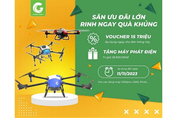 Đặt mua máy bay nông nghiệp – Ring ngay quà khủng cùng Globalcheck