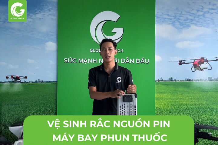 Vệ Sinh Rắc Nguồn Pin Máy Bay Phun Thuốc