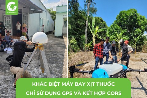 Cùng Tìm Hiểu Khác Biệt Máy Bay Xịt Thuốc Dùng Cors và Chỉ Dùng GPS