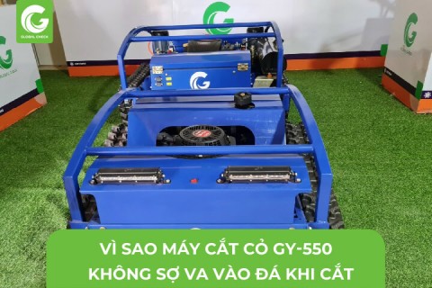 Vì Sao Máy Cắt Cỏ Điều Khiển Từ Xa GY-550 Không Sợ Đá?