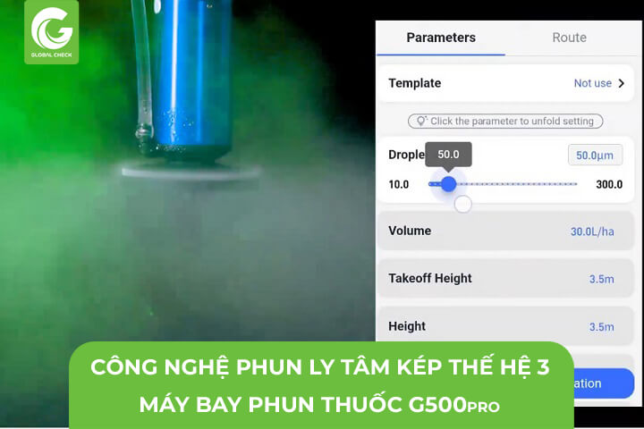 Công nghệ phun ly tâm kép thế hệ thứ ba Máy Bay Phun Thuốc G500pro