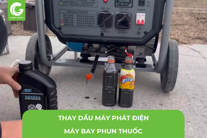 Hướng Dẫn Thay Dầu Máy Phát Điện Máy Bay Phun Thuốc