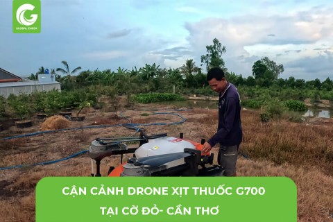 Cận Cảnh Máy Bay Xịt Thuốc G700 Tại Cờ Đỏ- Cần Thơ