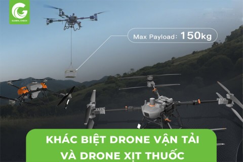 Khác Biệt Drone Xịt Thuốc Và Drone Vận Tải