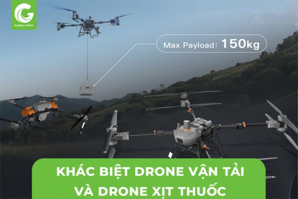 Khác Biệt Drone Xịt Thuốc Và Drone Vận Tải