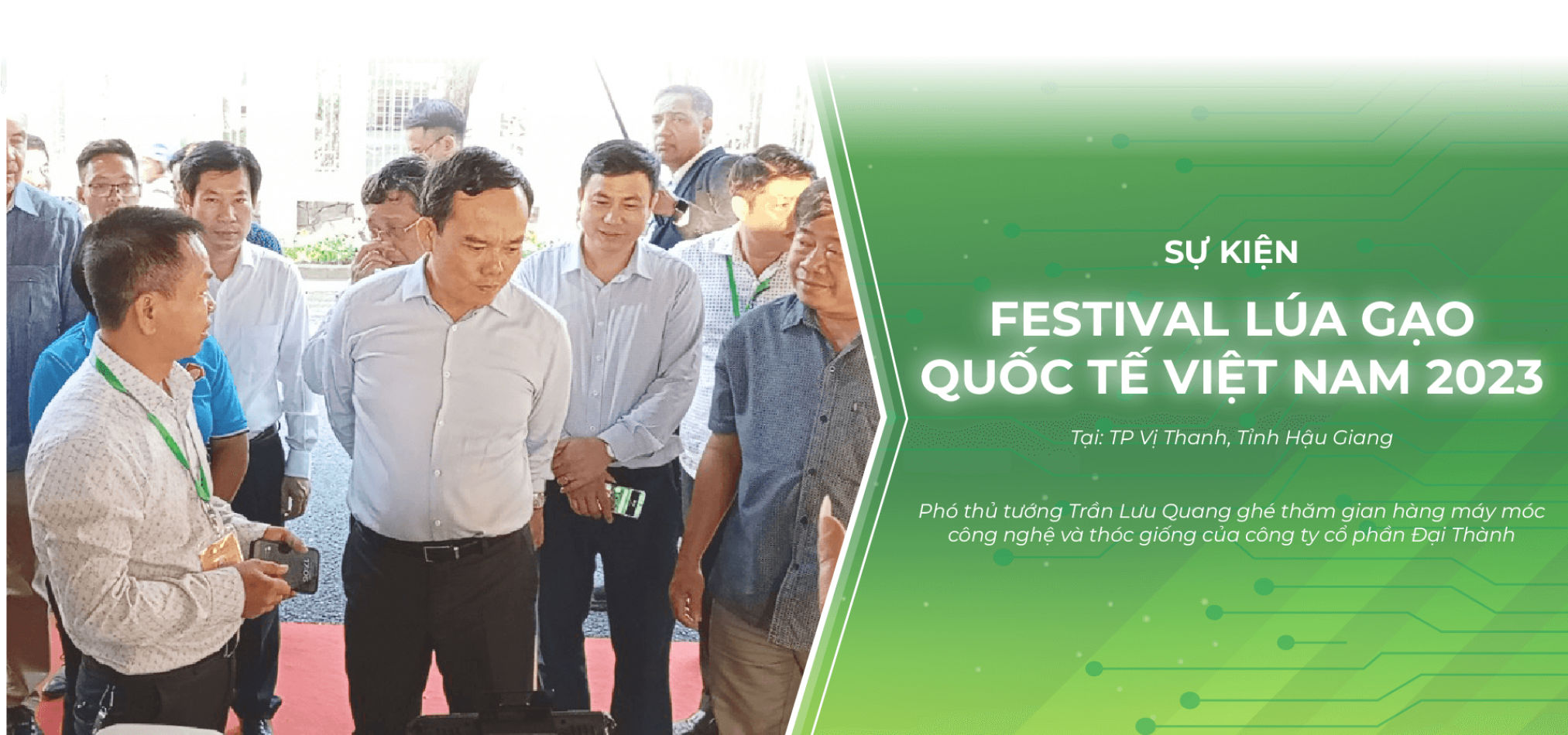 Banner sự kiện Festival Lúa Gạo Hậu Giang
