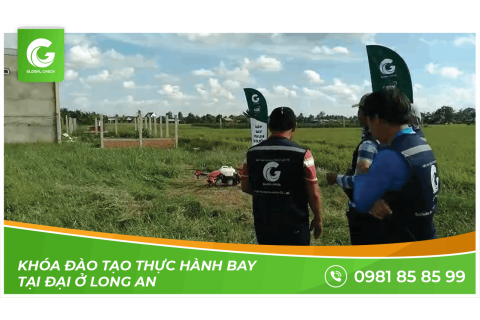 Đào tạo phi công lái máy bay nông nghiệp cho Đại lý Cánh đồng xanh | Máy bay nông nghiệp Globalcheck