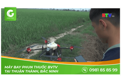 Máy bay phun thuốc BVTV tại Thuận Thành, Bắc Ninh Globalcheck | Máy bay nông nghiệp Globalcheck