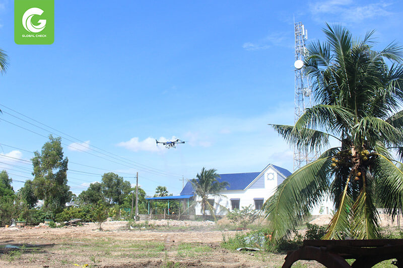 Trình diễn máy bay nông nghiệp G300pro phun thuốc tại Kiên Giang
