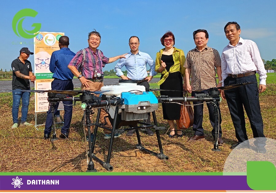 Chiếc Drone nông nghiệp G500 chuẩn bị trình diễn tại Hậu Giang- ĐBSCL