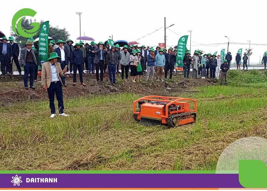 GlobalCheck Trình diễn Máy cắt cỏ tự động tại Ninh bình