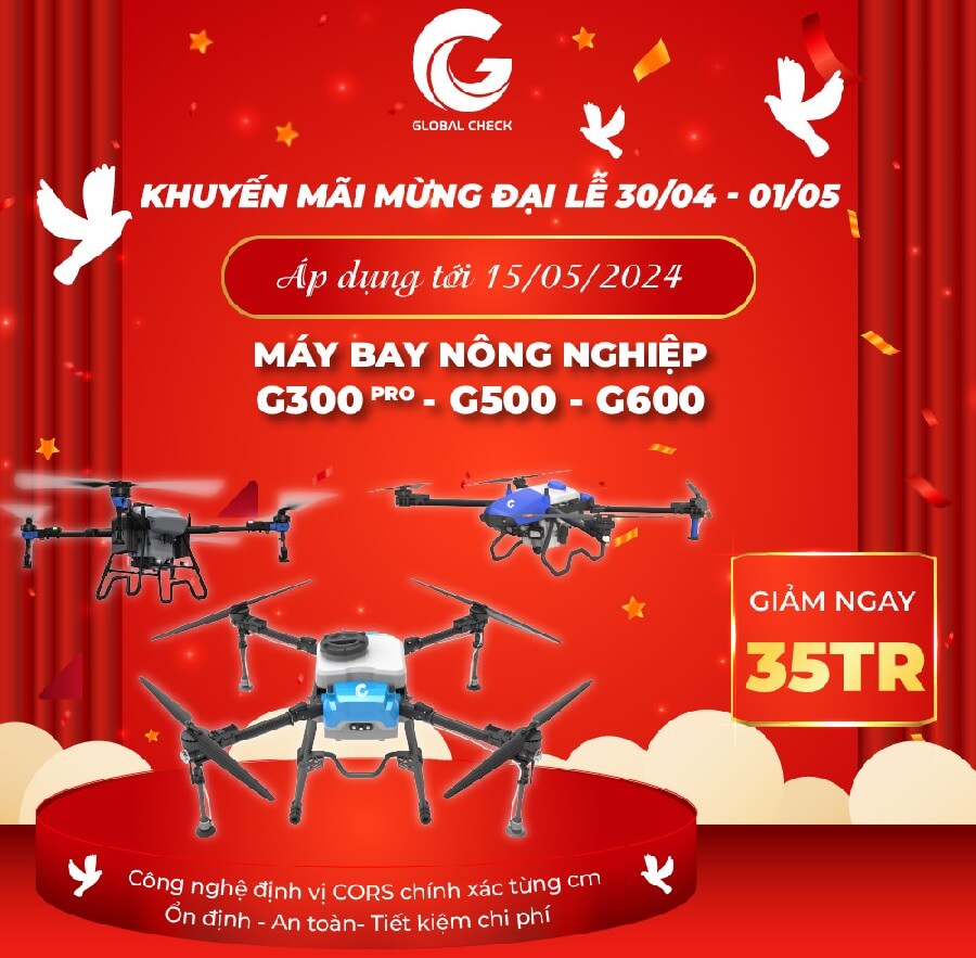 Giảm ngay 35 triệu với 3 dòng máy bay nông nghiệp chính