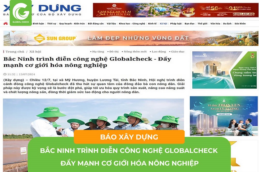 Báo xây dựng đưa tin sự kiện của Đại Thành kết hợp Trung tâm Khuyến nông và phát triển nông nghiệp công nghệ cao Bắc Ninh