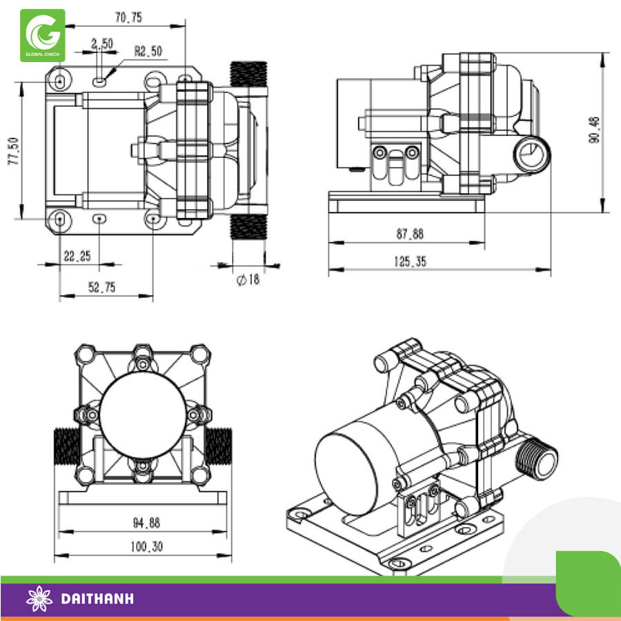 Bản vẽ thiết kế máy bơm chiếc máy bay nông nghiệp G600