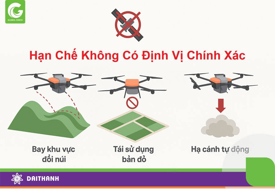 Sai số tạo ra nhiều hạn chế tự động cho máy bay nông nghiệp