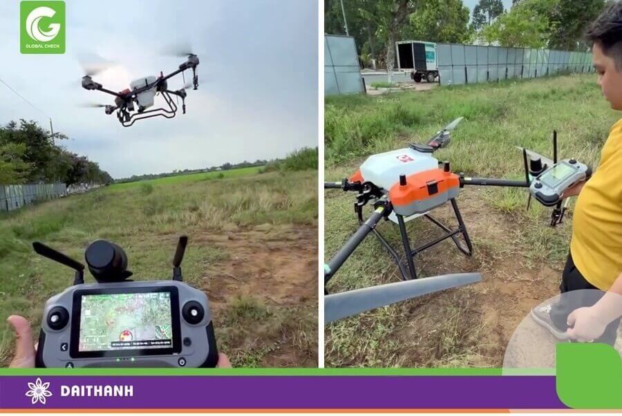 Công nghệ định vị chính xác DTALS giúp chiếc drone nông nghiệp hạ cánh chính xác