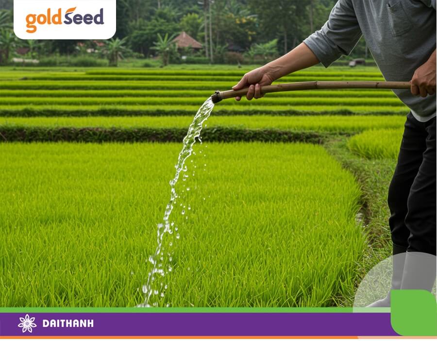 Điều tiết nước giúp kiểm soát chu kỳ đẻ nhánh hữu hiệu cho cây lúa