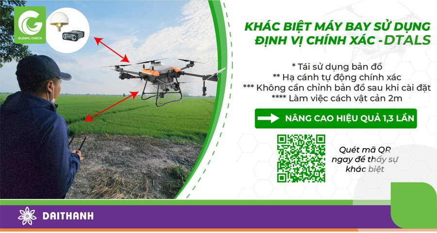 DTALS mang lại giá trị khác biệt cho máy bay phun thuốc