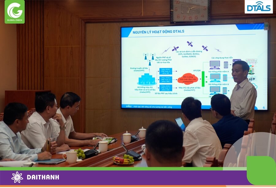 Lãnh đạo DTALS giới thiệu công nghệ định vị chính xác tới lãnh đạo Bắc Ninh