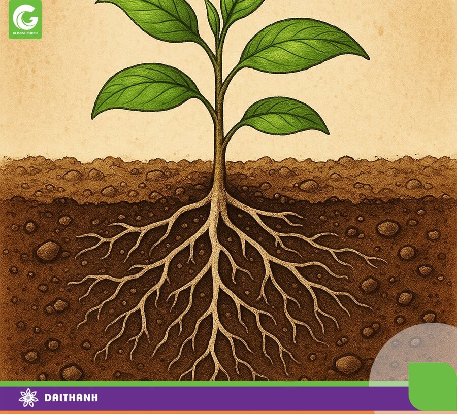 Đất thông thoáng kích thích rễ cây phát triển, đâm sâu vào trong lòng đất
