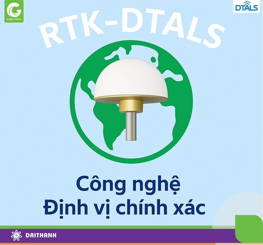 Sự liên hệ giữa định vị chính xác DTALS và RTK