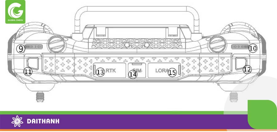 Bộ điều khiển máy bay nông nghiệp G700 nhìn từ bên trên