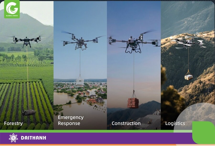 Do đặc thù công việc nên drone xịt thuốc thường bay xa và bay theo tuyến A-B