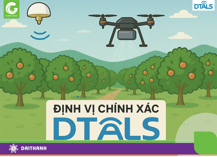 Khi làm việc ở vườn cây ăn quả máy bay nông nghiệp cần độ chính xác cao