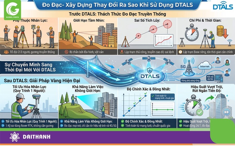 DTALS sẽ là một bước đột phá mới trong ngành đo đạc và xây dựng