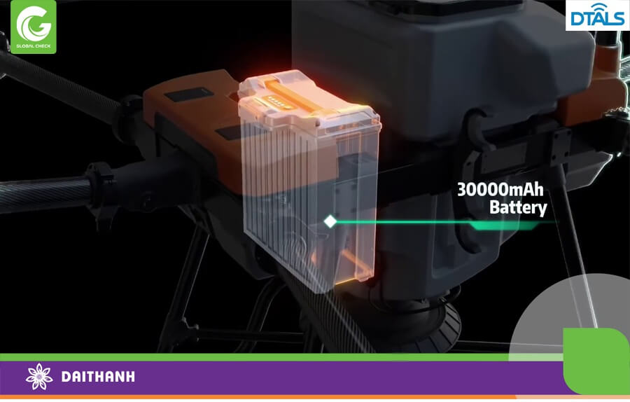 Máy bay nông nghiệp 540s trang bị PIN thông minh 30.000 mAh