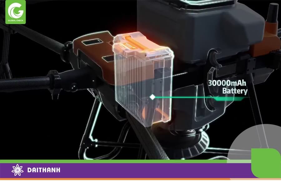 Drone nông nghiệp 540s sử dụng loại pin thông minh ZBA 1830
